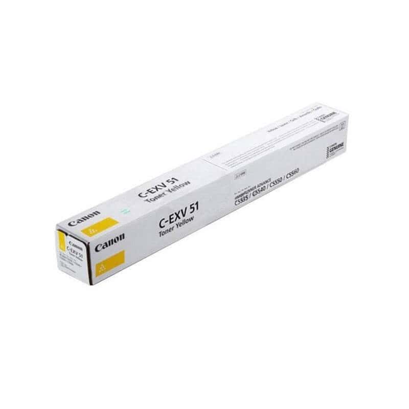 Original Canon C-EXV 51 Yellow Toner Cartridge Original Canon C-EXV 51 Yellow Toner Cartridge