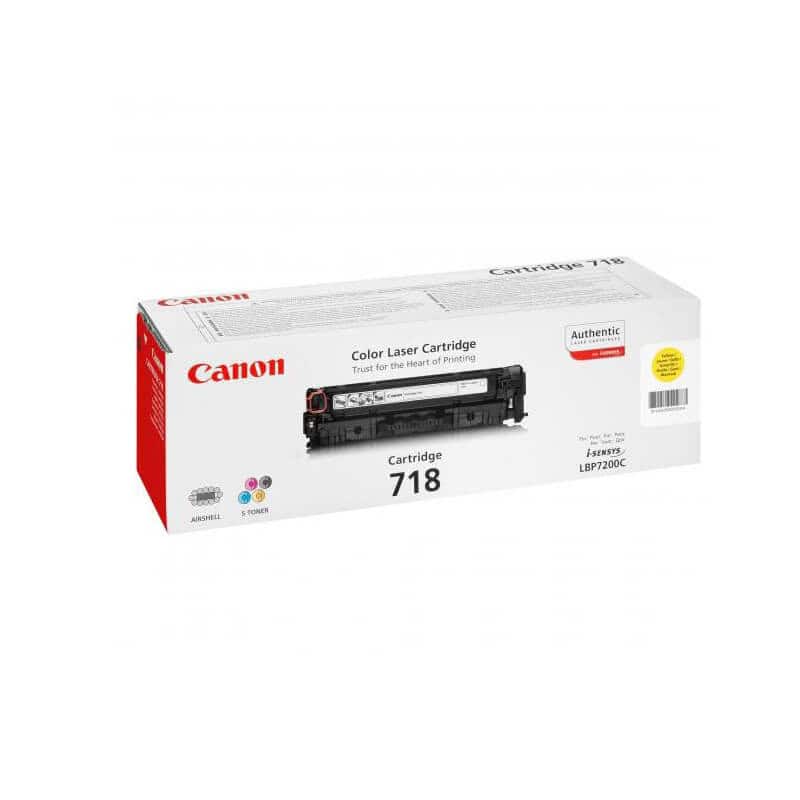 Original Canon CRG 718 Yellow Toner Cartridge Original Canon CRG 718 Yellow Toner Cartridge