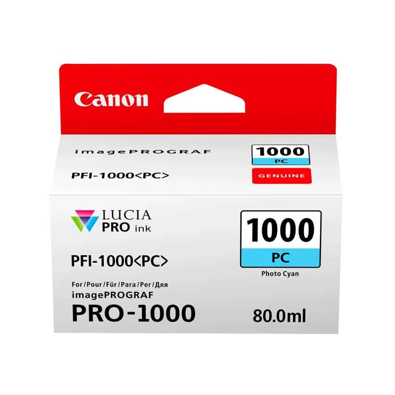 Original Canon PFI-1000 Photo Cyan Ink Cartridge Original Canon PFI-1000 Photo Cyan Ink Cartridge