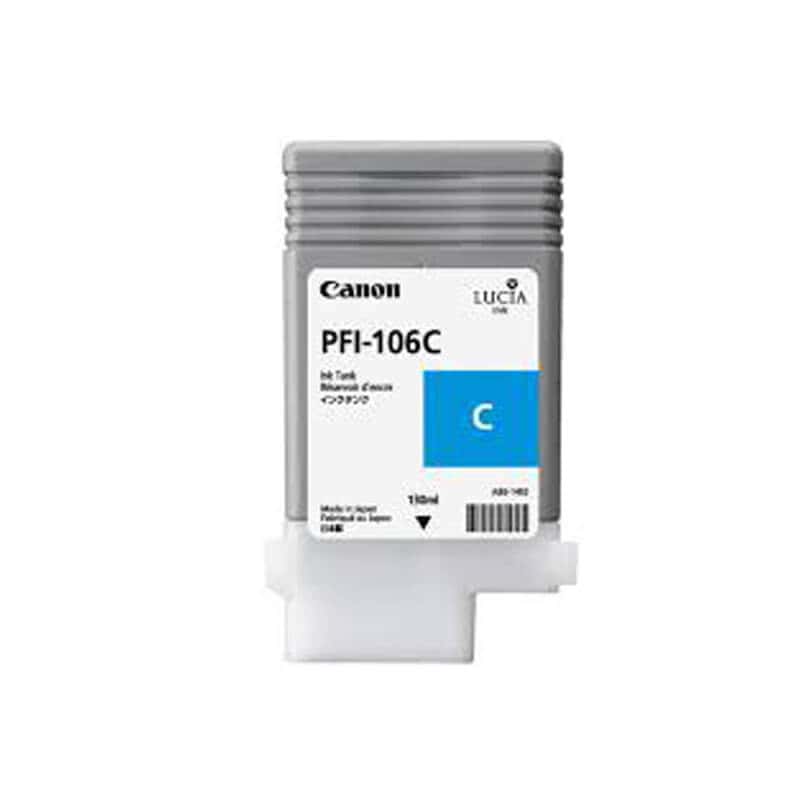 Original Canon PFI-106 Cyan Ink Cartridge Original Canon PFI-106 Cyan Ink Cartridge