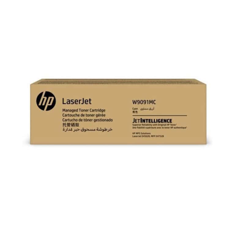 Original W9091MC HP Cyan Managed LaserJet Toner Cartridge